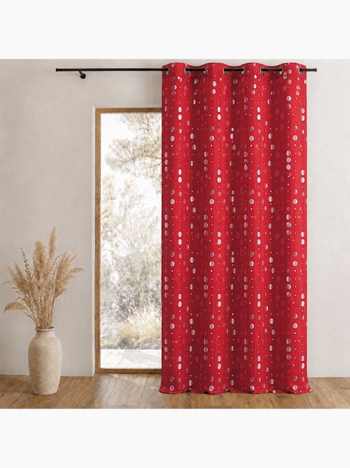 Tenda in jacquard stropicciato con motivi circolari - Kiabi