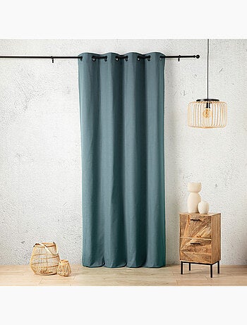 Tenda in lino con occhielli