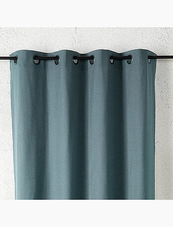 Tenda in lino con occhielli