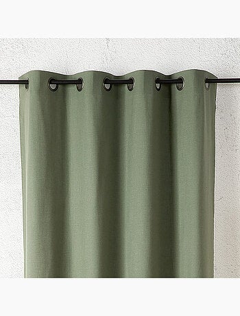 Tenda in lino con occhielli