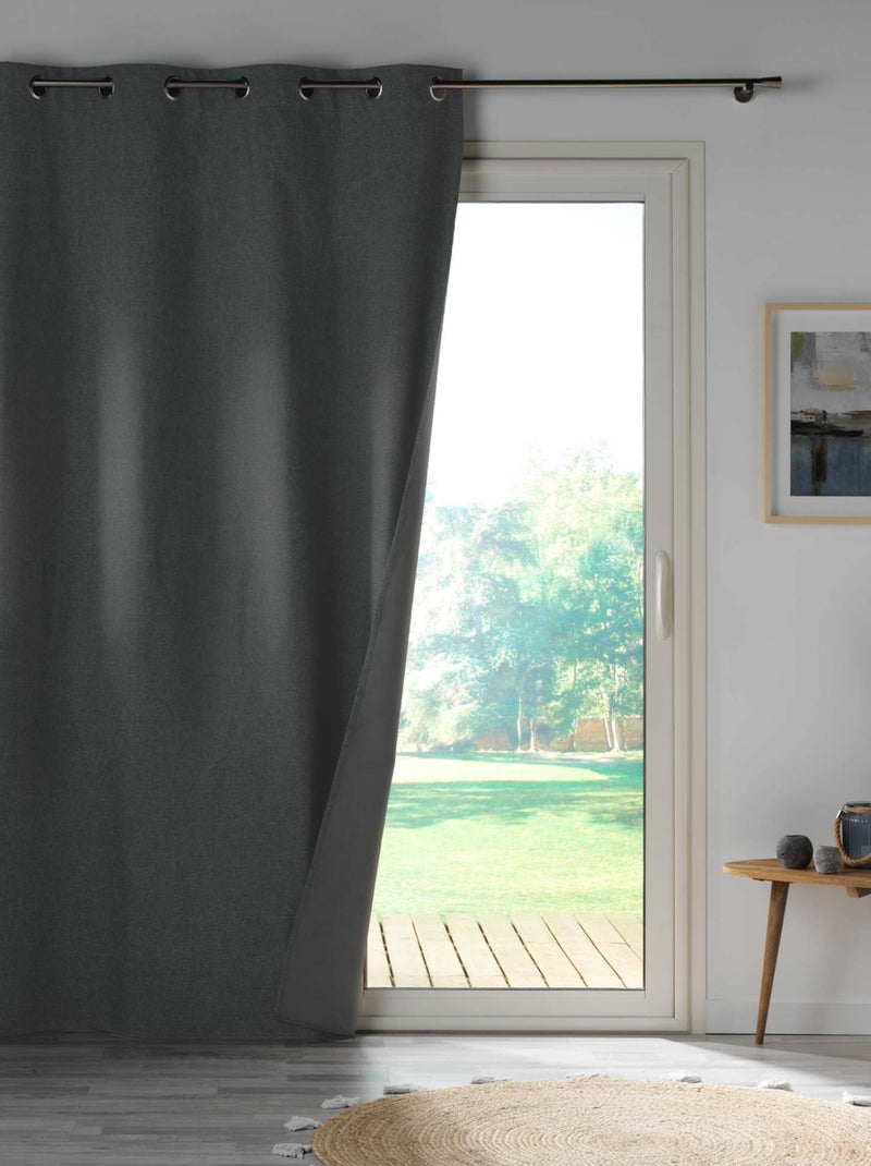 Tenda in microfibra 100% oscurante Grigio antracite - Kiabi
