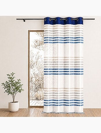 Tenda in organza a righe colorate