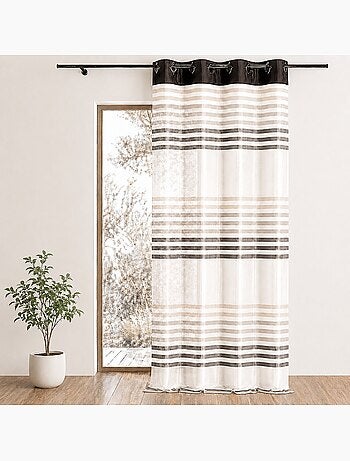 Tenda in organza a righe colorate