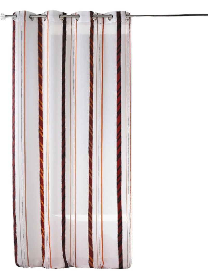 Tenda in organza a righe verticali Bordeaux - Kiabi