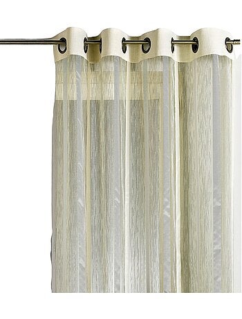 Tenda in organza a righe verticali con bordatura