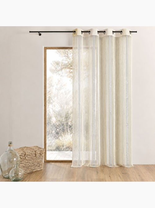 Tenda in organza a righe verticali con bordatura - Kiabi Tenda in organza a righe verticali con bordatura - Kiabi