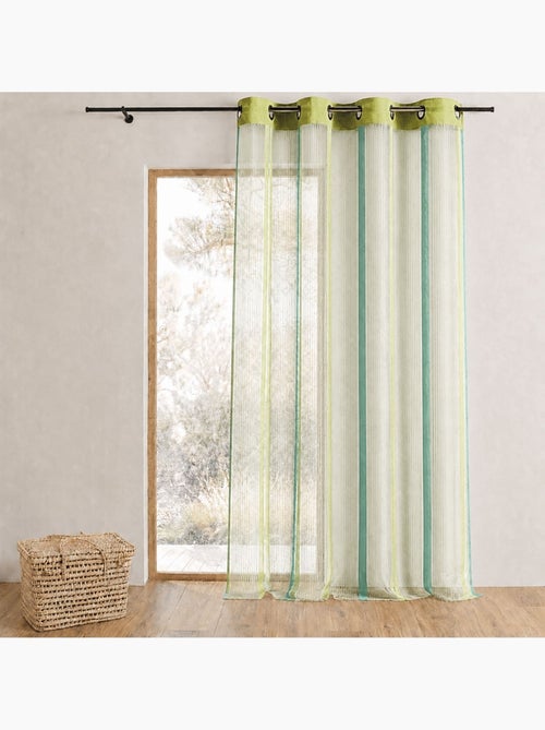 Tenda in organza a righe verticali con bordatura - Kiabi Tenda in organza a righe verticali con bordatura - Kiabi