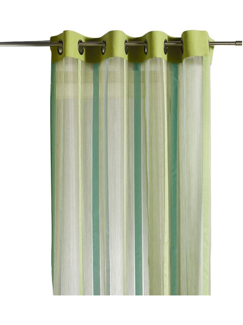 Tenda in organza a righe verticali con bordatura Verde chiaro - Kiabi