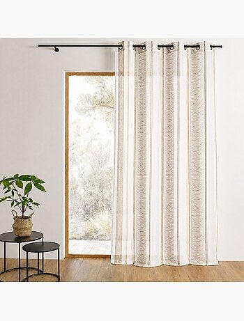 Tenda in organza a righe verticali con motivo