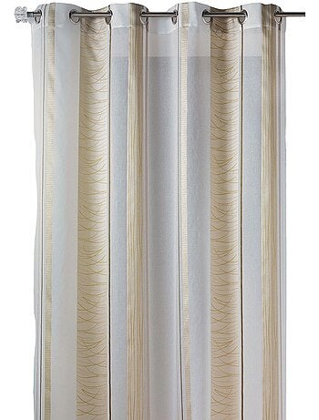 Tenda in organza a righe verticali con motivo