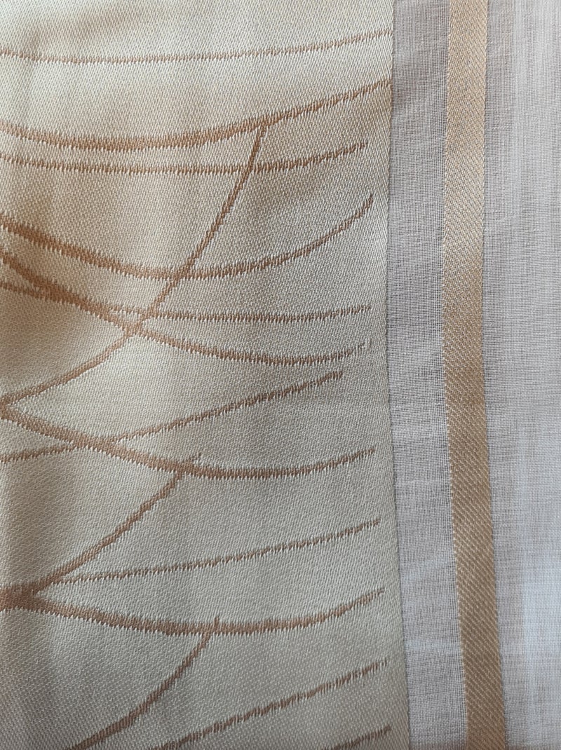 Tenda in organza a righe verticali con motivo Legno naturale - Kiabi