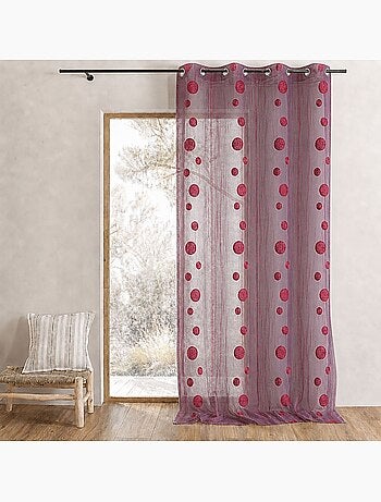 Tenda in organza con fili tagliati e motivo a cerchi