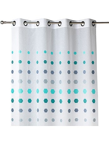 Tenda in organza con pois geometrici