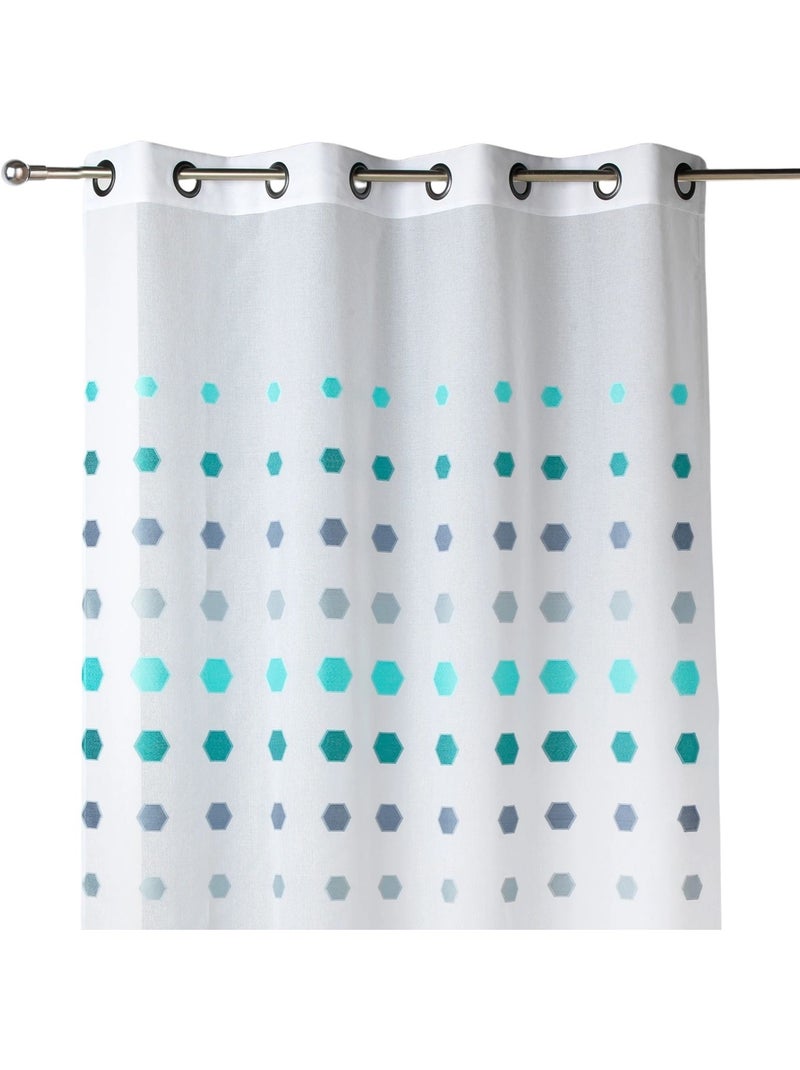 Tenda in organza con pois geometrici Blu azzurro - Kiabi