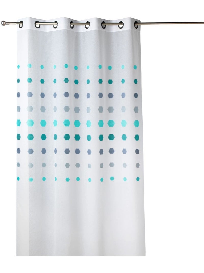 Tenda in organza con pois geometrici Blu azzurro - Kiabi