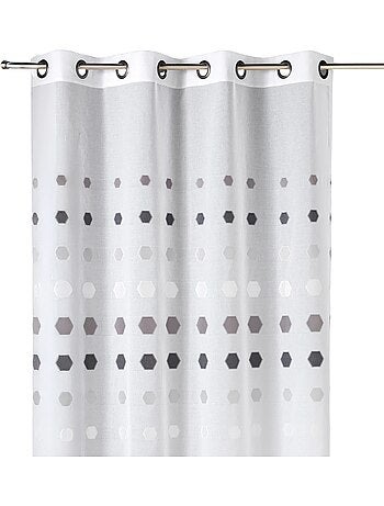 Tenda in organza con pois geometrici