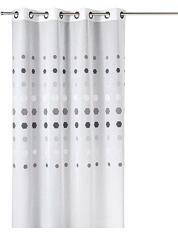 Tenda in organza con pois geometrici