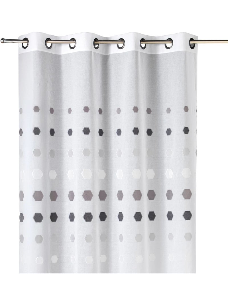 Tenda in organza con pois geometrici Grigio chiaro - Kiabi