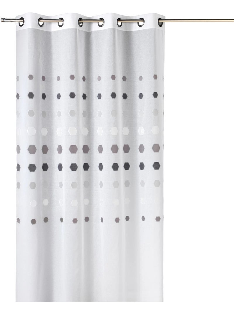 Tenda in organza con pois geometrici Grigio chiaro - Kiabi
