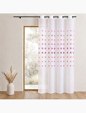 Tenda in organza con pois geometrici