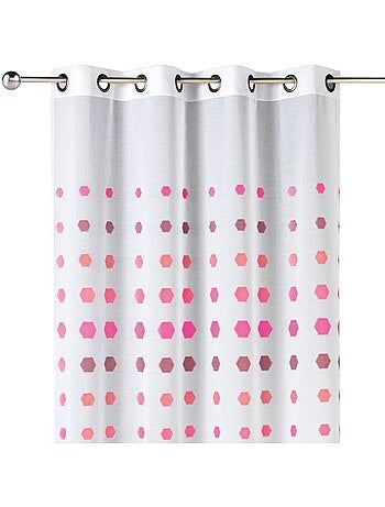 Tenda in organza con pois geometrici