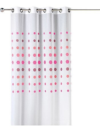 Tenda in organza con pois geometrici