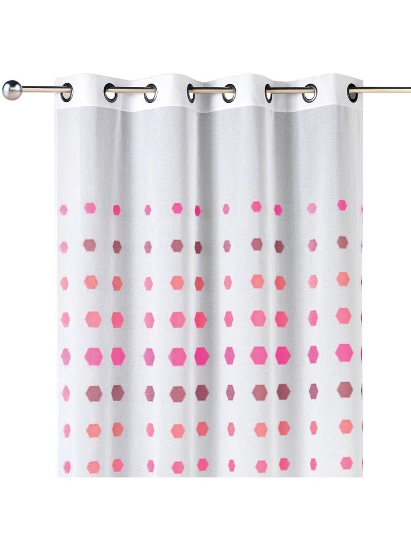 Tenda in organza con pois geometrici Viola - Kiabi