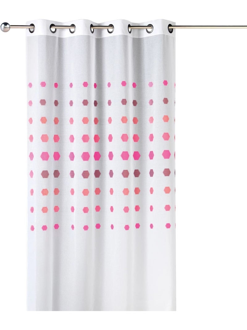 Tenda in organza con pois geometrici Viola - Kiabi