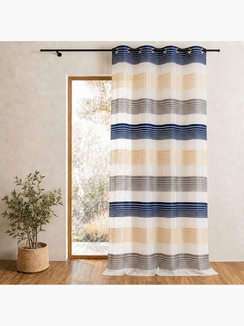 Tenda in organza con sottili righe orizzontali colorate - Kiabi Tenda in organza con sottili righe orizzontali colorate - Kiabi