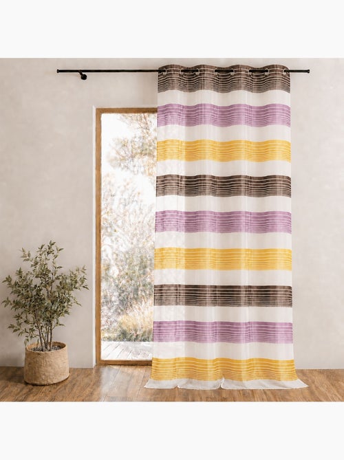 Tenda in organza con sottili righe orizzontali colorate - Kiabi Tenda in organza con sottili righe orizzontali colorate - Kiabi