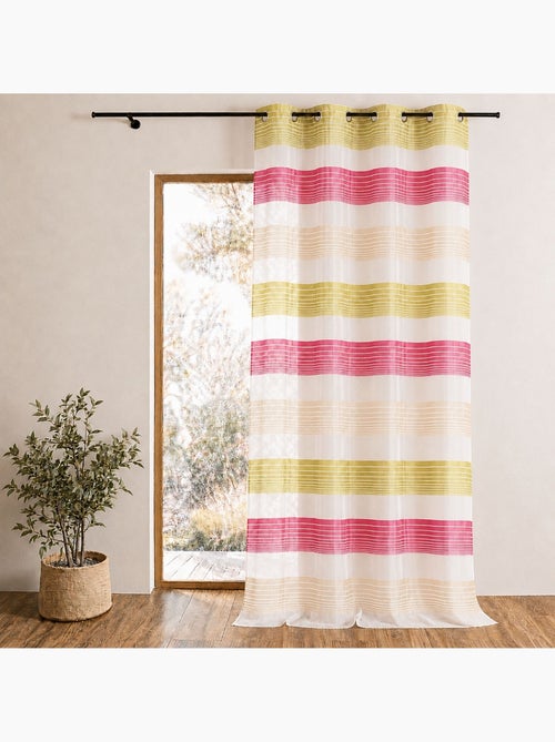 Tenda in organza con sottili righe orizzontali colorate - Kiabi Tenda in organza con sottili righe orizzontali colorate - Kiabi