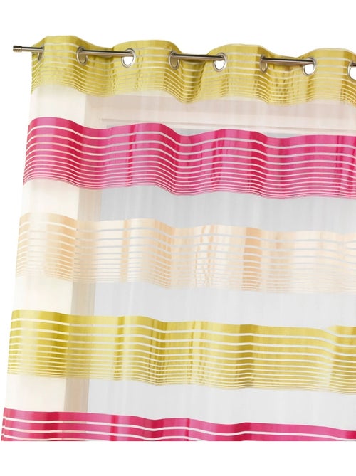 Tenda in organza con sottili righe orizzontali colorate - Kiabi Tenda in organza con sottili righe orizzontali colorate - Kiabi