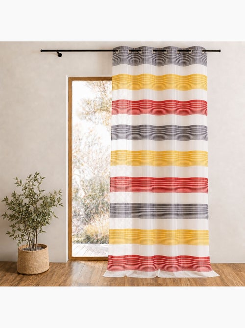 Tenda in organza con sottili righe orizzontali colorate - Kiabi Tenda in organza con sottili righe orizzontali colorate - Kiabi