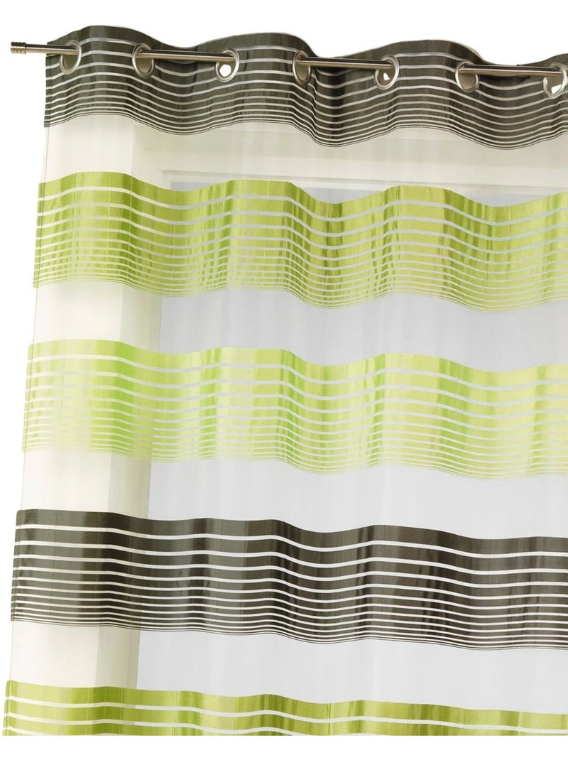 Tenda in organza con sottili righe orizzontali colorate Verde tiglio - Kiabi