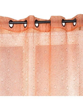 Tenda in organza ricamata con motivi a bolle