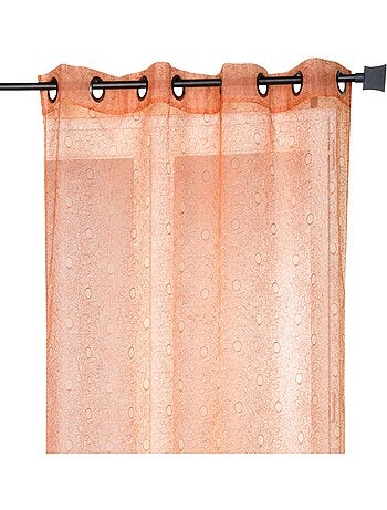 Tenda in organza ricamata con motivi a bolle