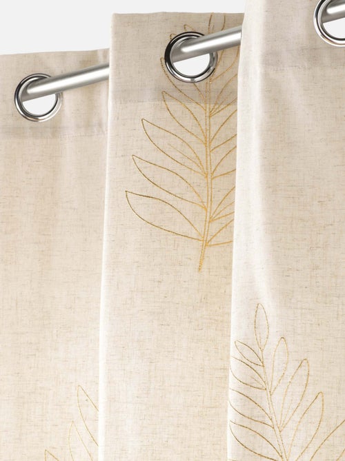 Tenda in poliestere/lino con stampe metallizzate - Kiabi Tenda in poliestere/lino con stampe metallizzate - Kiabi