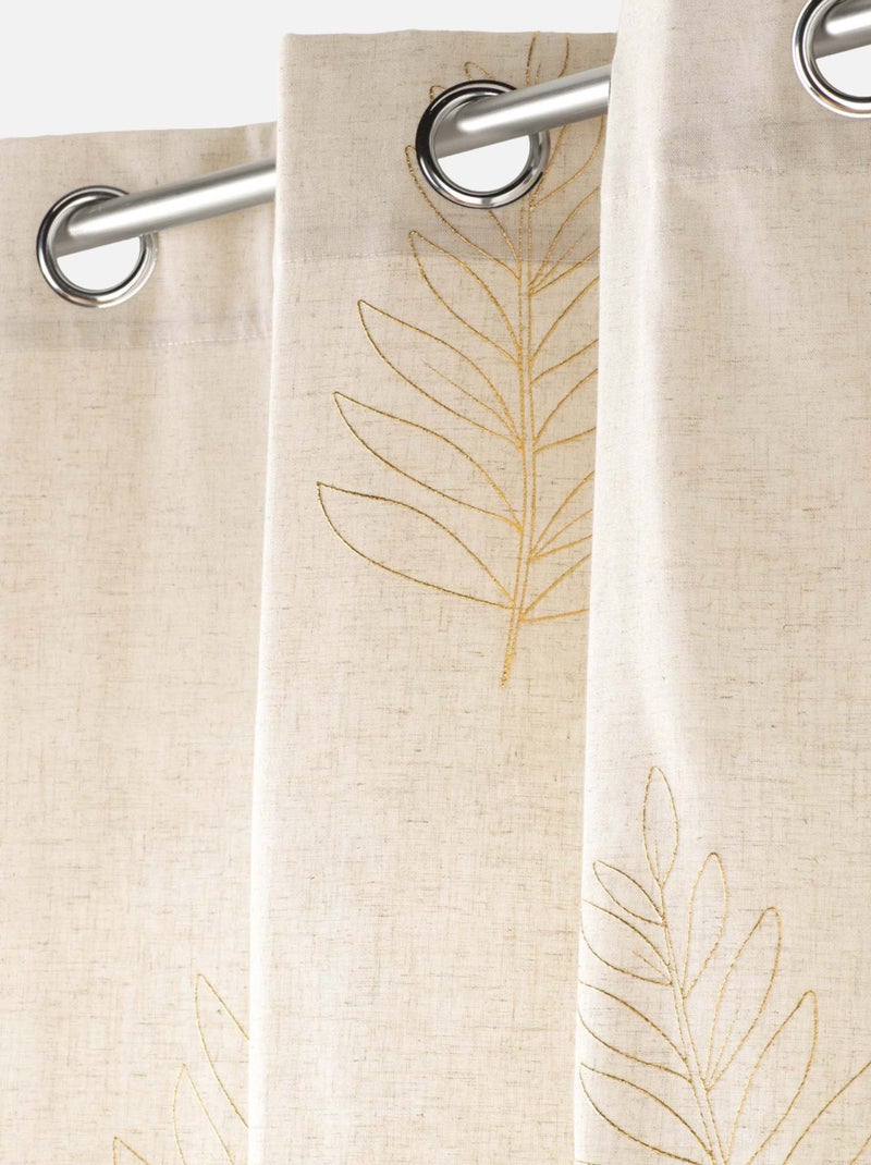 Tenda in poliestere/lino con stampe metallizzate Legno naturale - Kiabi