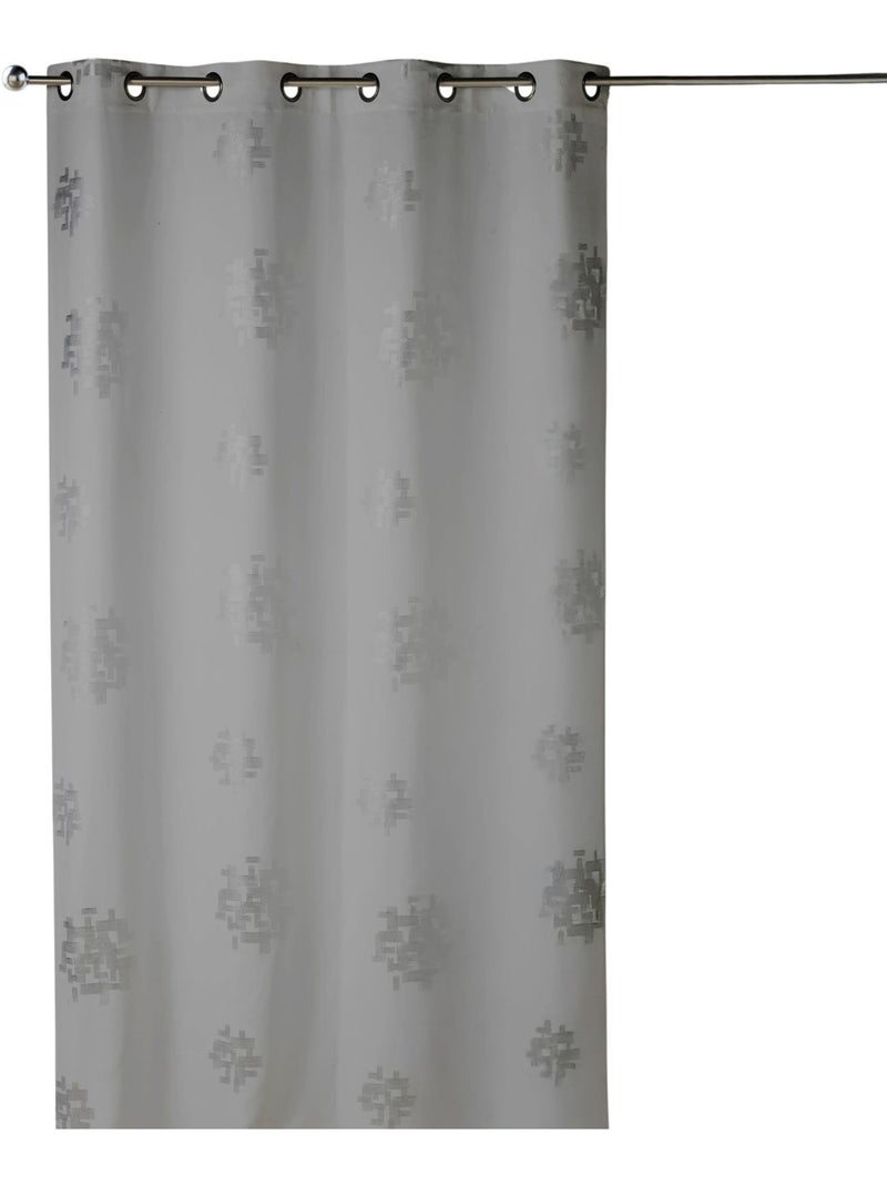 Tenda in shantung stampato argento Grigio chiaro - Kiabi
