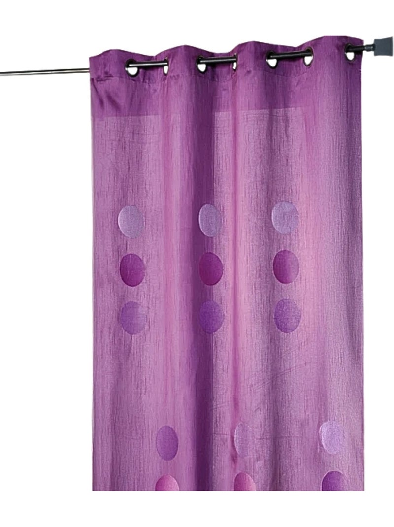 Tenda in taffetà shantung con motivo a grandi pois Viola prugna - Kiabi