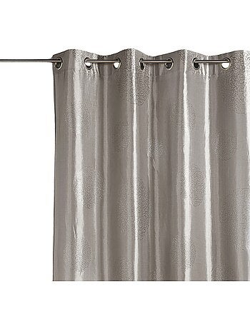 Tenda in taffetà stampato con cerchi argentati