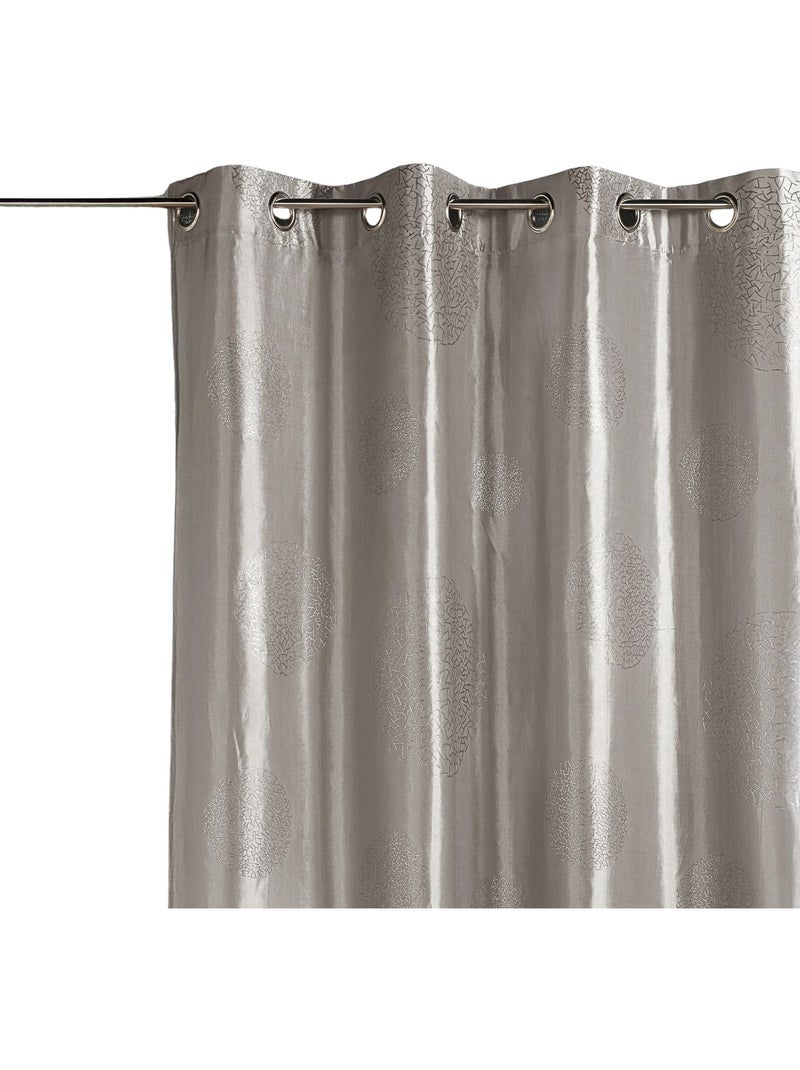 Tenda in taffetà stampato con cerchi argentati Grigio chiaro - Kiabi
