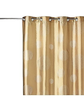 Tenda in taffetà stampato con cerchi argentati
