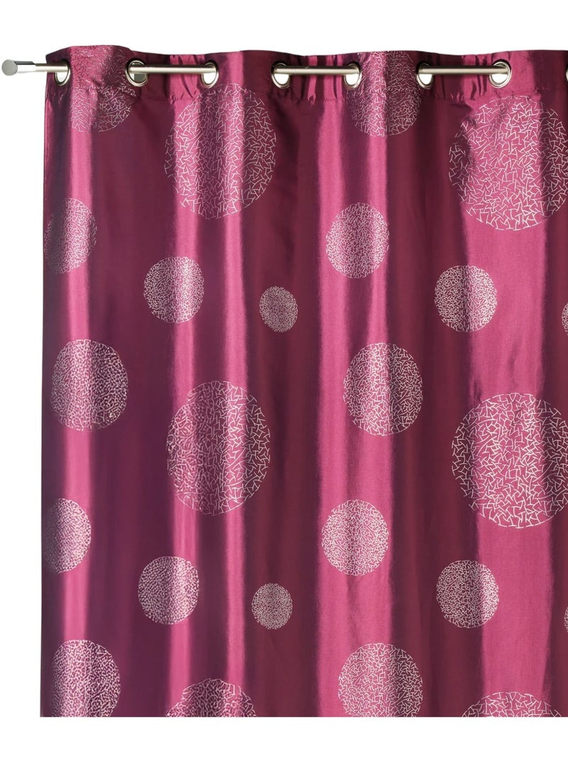 Tenda in taffetà stampato con cerchi argentati Viola prugna - Kiabi