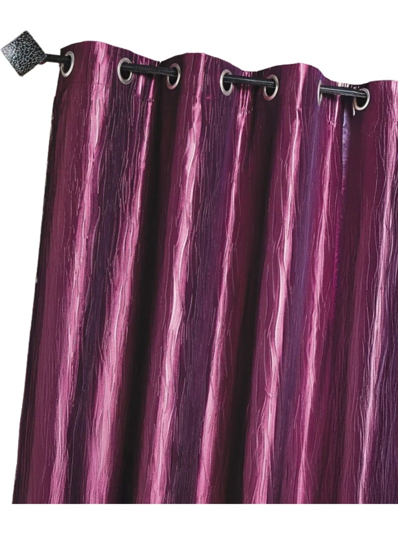 Tenda in taffetà stropicciato con occhielli Viola prugna - Kiabi