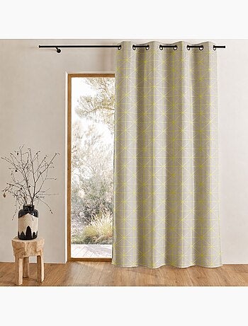 Tenda in tessuto di cotone con stampe grafiche