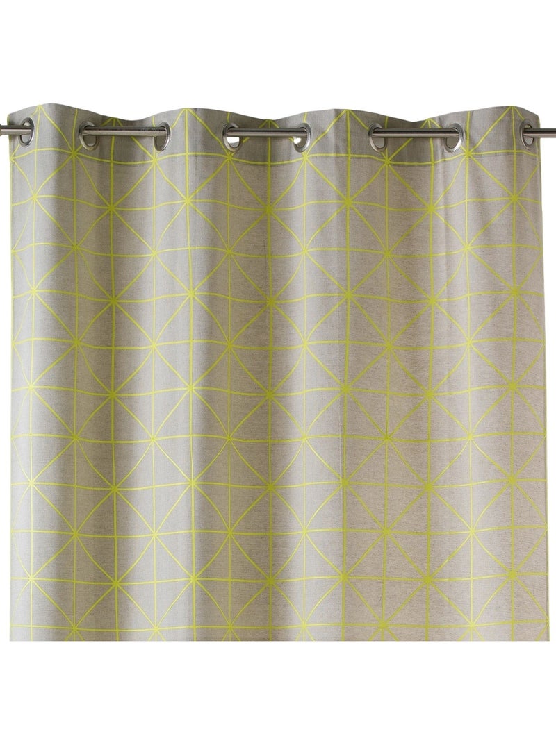 Tenda in tessuto di cotone con stampe grafiche Giallo - Kiabi