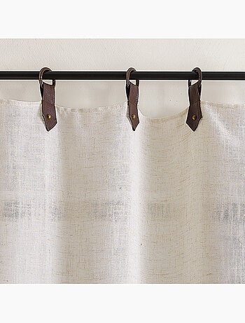 Tenda in tessuto polilineare con anelli effetto pelle sulle gambe