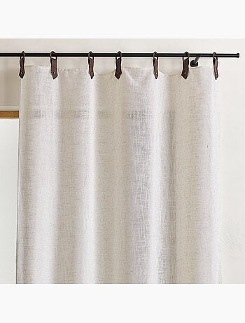 Tenda in tessuto polilineare con anelli effetto pelle sulle gambe