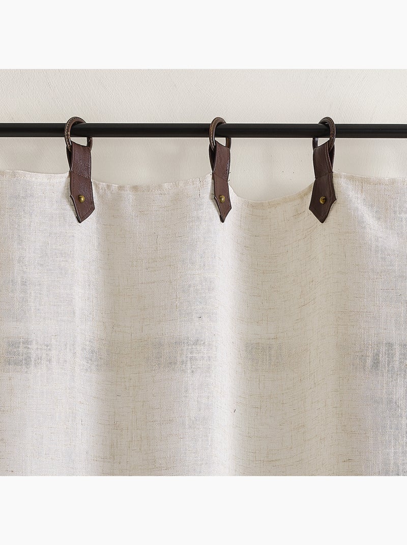 Tenda in tessuto polilineare con anelli effetto pelle sulle gambe Beige chiaro - Kiabi
